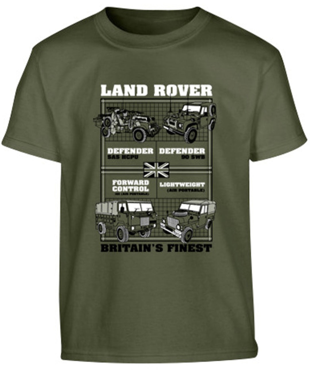 Kombat UK Kids Landrover T-shirt – Olive Green