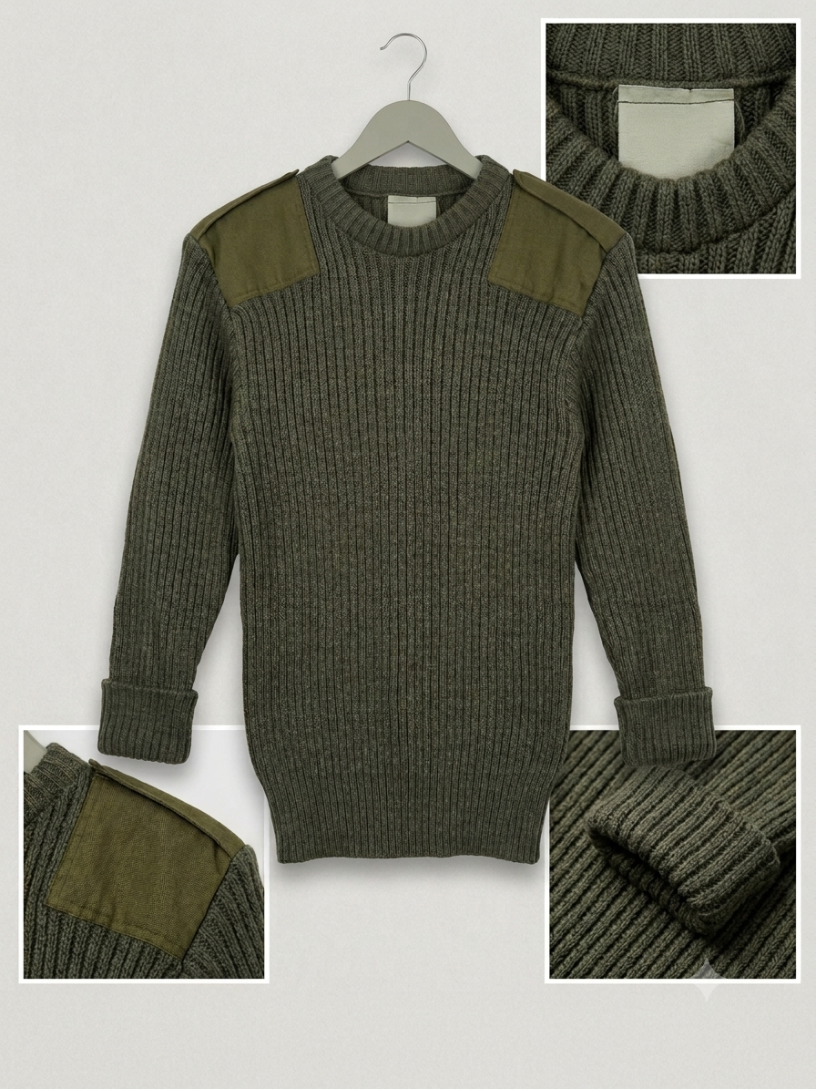 Grade 2 Olive Green Wool Jumper Pullover British Army