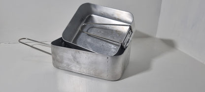 Mess Tins With Folding Handles Set of 2