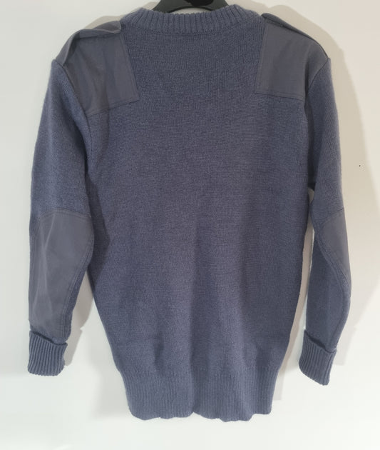 Grade 1 Cadet RAF Blue Wool Jumper Pullover V Neck
