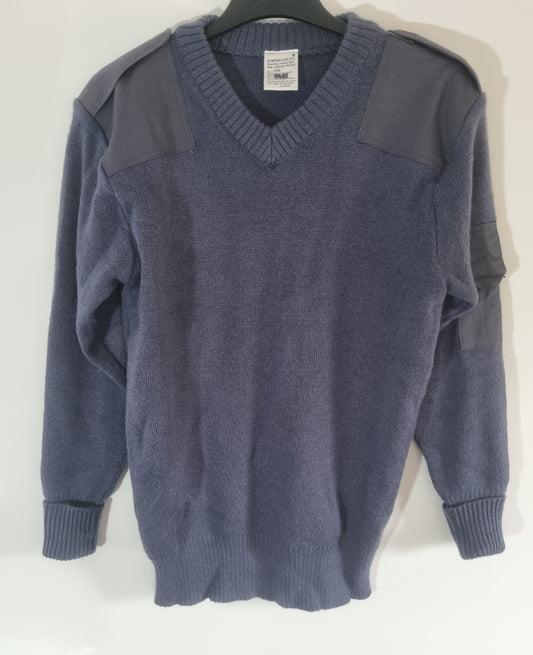 Grade 1 Cadet RAF Blue Wool Jumper Pullover V Neck