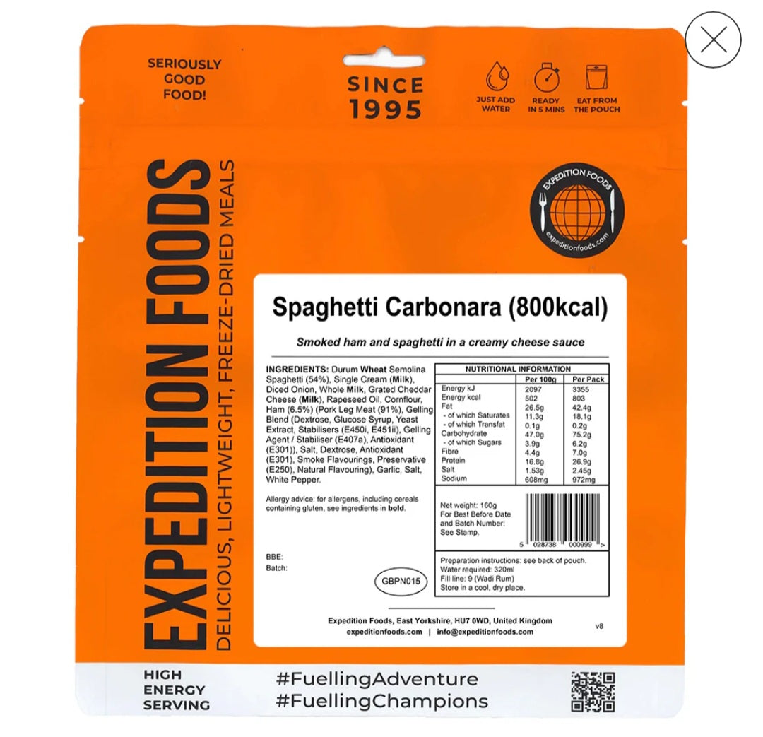 SPAGHETTI CARBONARA | FREEZE-DRIED MEAL 800kcal