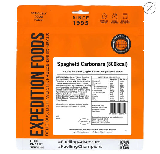 SPAGHETTI CARBONARA | FREEZE-DRIED MEAL 800kcal