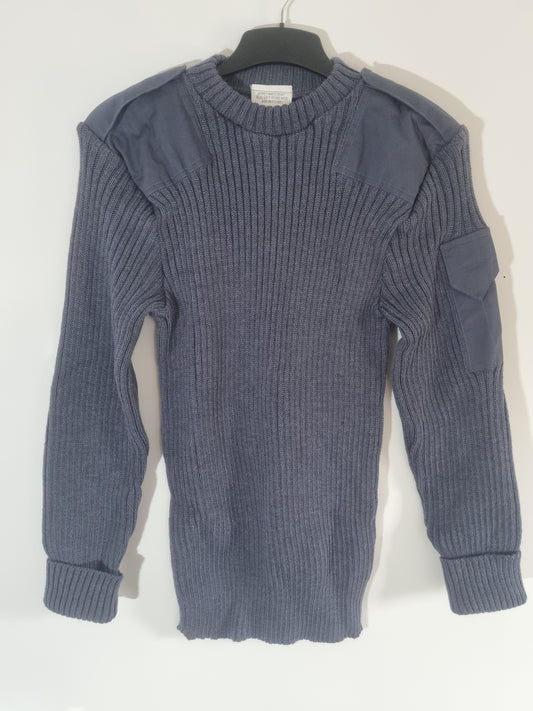 Grade 1 Cadet RAF Blue Wool Jumper Pullover Crew Neck