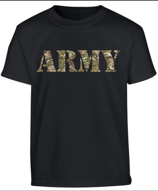 Kombat UK Kids BTP ARMY T-shirt – Black