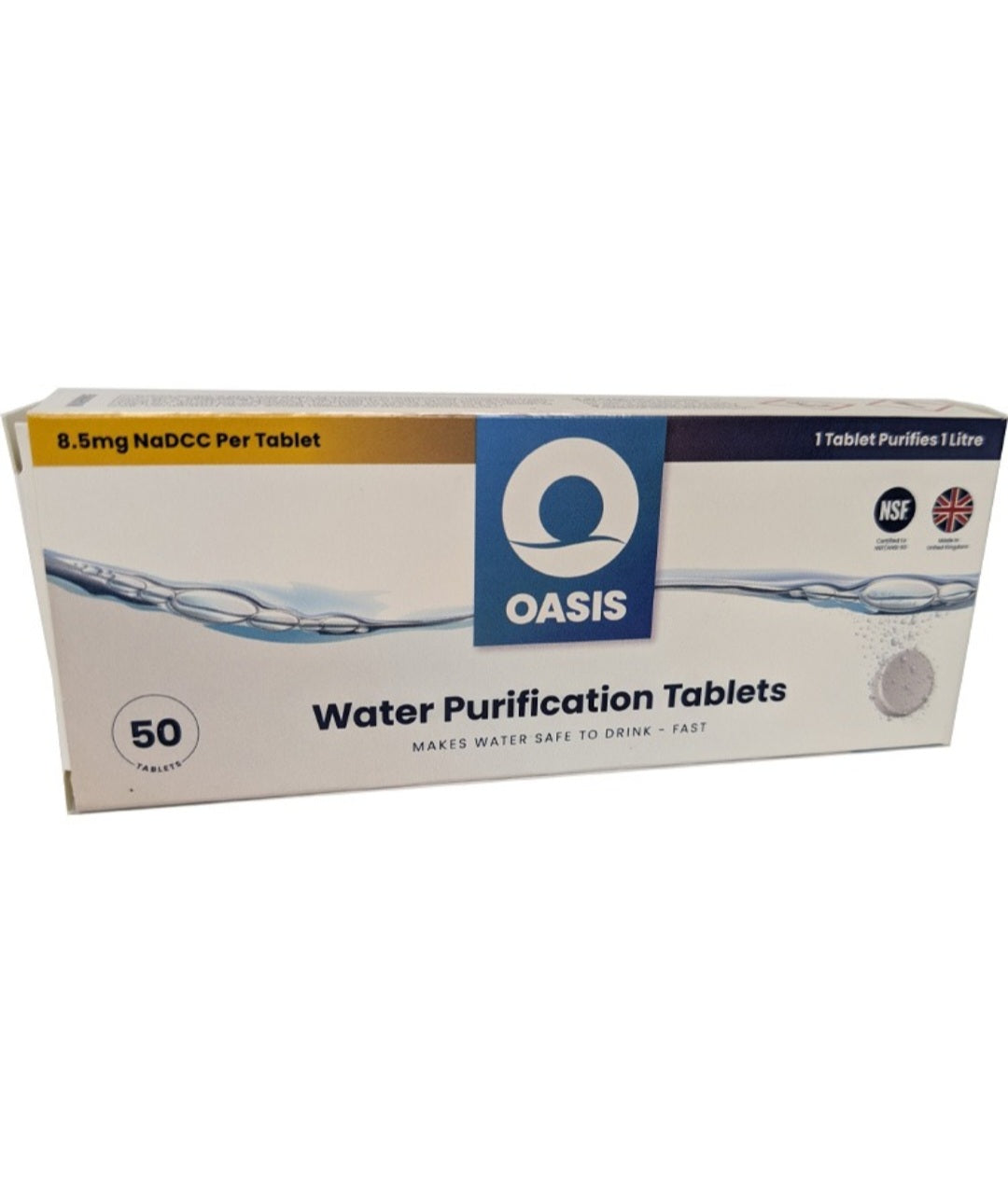 Kombat UK Water Purification Tablets – Pack of 50 Tablets