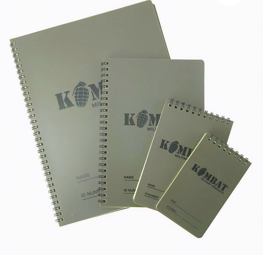 Kombat UK A6 Waterproof Notepad - With Grid Lines