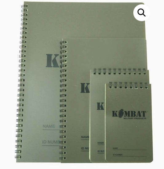 Kombat UK A6 Waterproof Notepad - With Grid Lines