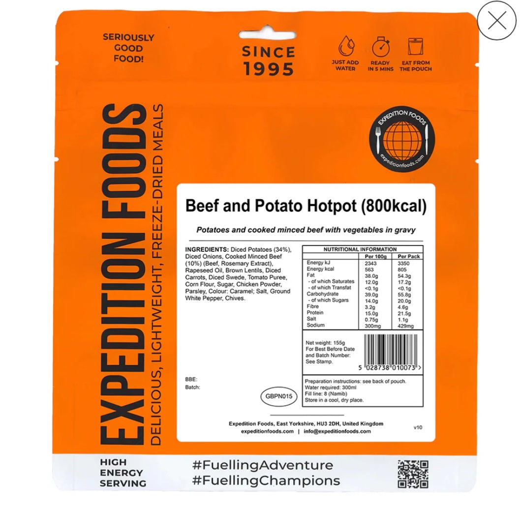 BEEF AND POTATO HOTPOT | FREEZE-DRIED MEAL 800kcal
