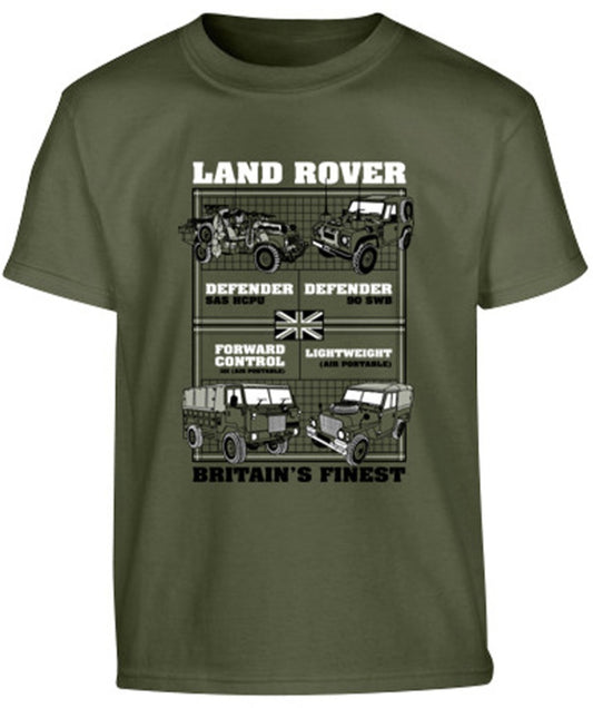 Kombat UK Kids Landrover T-shirt – Olive Green