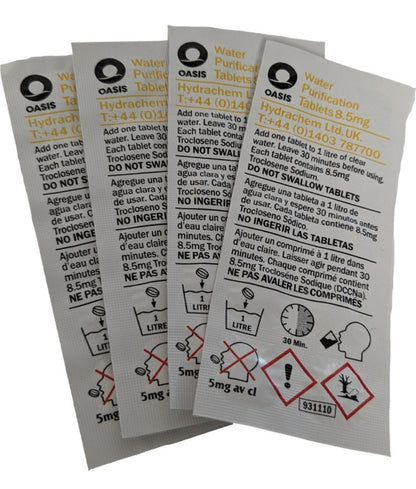 Kombat UK Water Purification Tablets – Pack of 50 Tablets